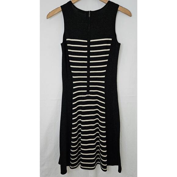 J.McLaughlin Emilie Dress Womens XS Sleeveless Knit Black/Gold Metallic Tank - Picture 8 of 12